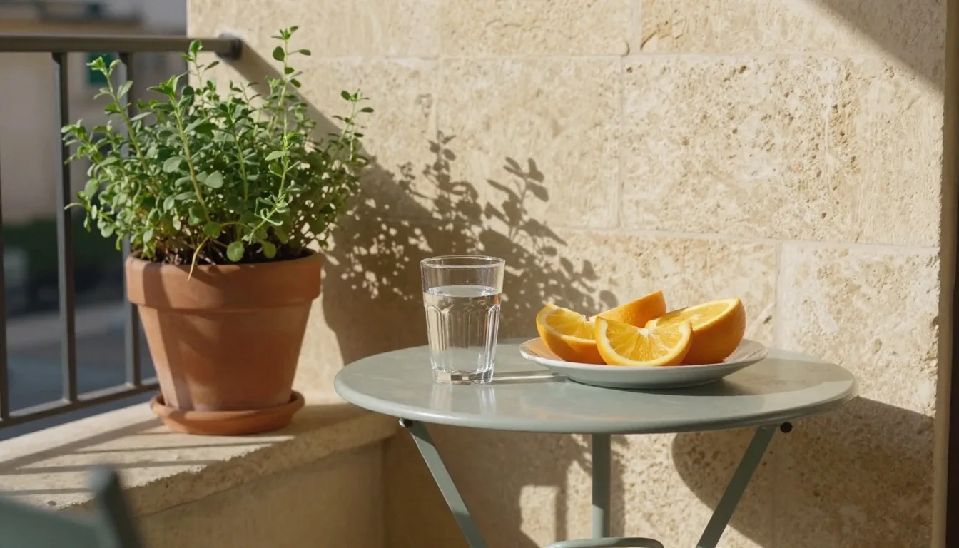 Nutrition consultation desk prepared for a morning online appointment in Malta